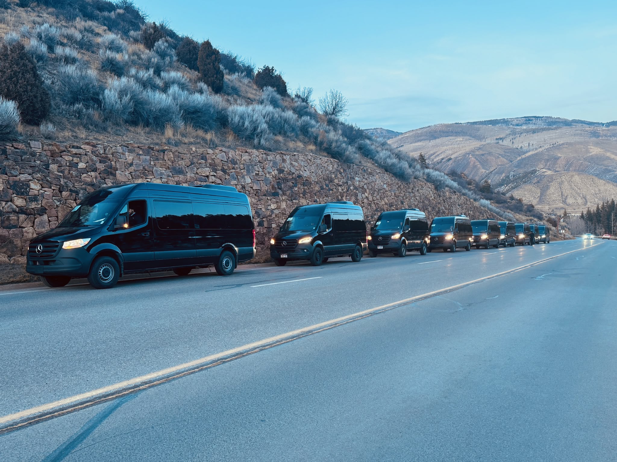 Platinum Xpress Mercedes-Benz Sprinter fleet in the Colorado mountains